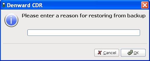 Restoring from a backup