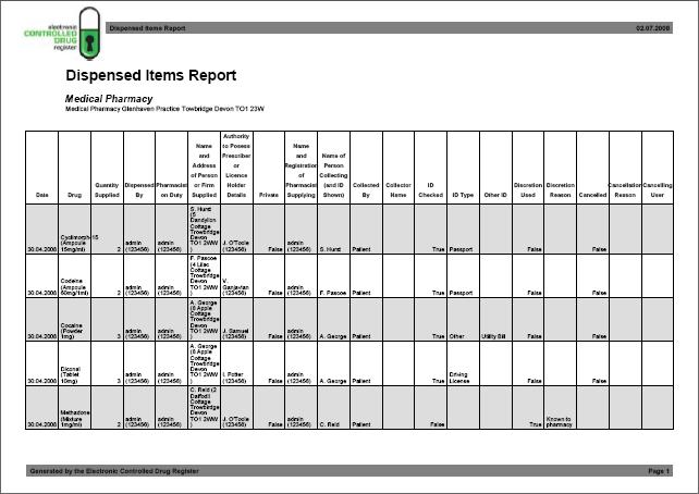 Report preview